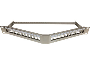 DINTEK 1U STP Angled Unloaded Patch Panel