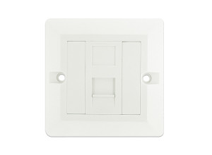 1 Port Euro Style Beveled Wall Plate - Shuttered 