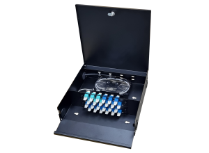 Wall Mount Fiber Optic Enclosure - 2 x LC Panels