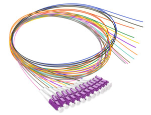 OM4 Fiber Optic LC Pigtail (12 Color Pack)