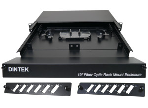 1U - Sliding Fiber Enclosure Tray - With SC Plates