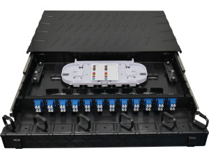 48 Port 1U LC Sliding Patch Panel & Plastic Enclosure