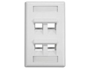 DINTEK 4 Port Angled Wall Plate US Style