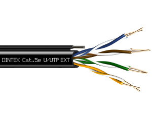 PowerPRO 4P Cat.5e U/UTP 24AWG PE Aerial Cable - Black