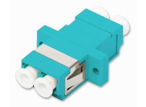 OM3 Duplex LC Adapter - Unshuttered With Flange
